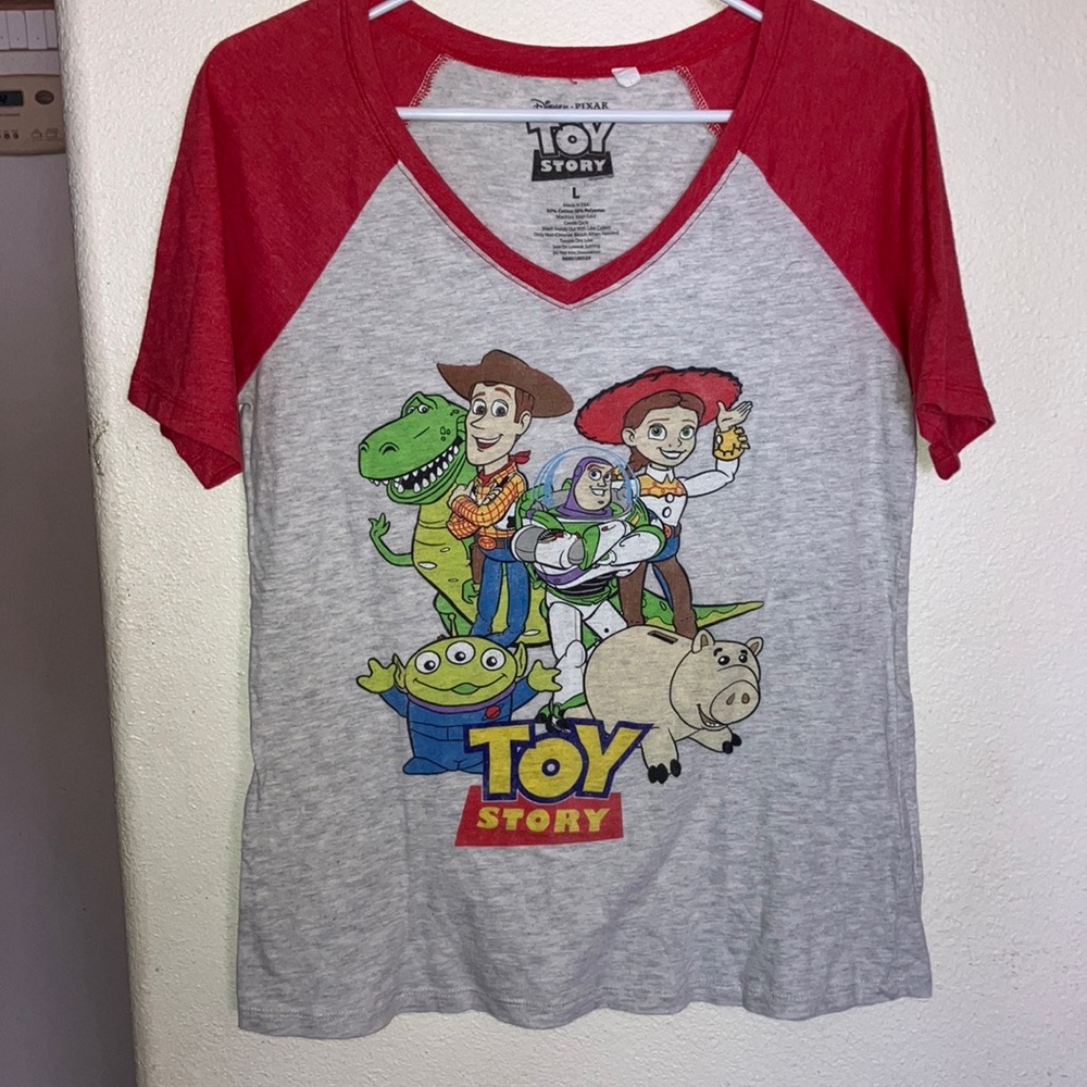 Red and Gray Toy‎ Story Short Sleeve Tee
